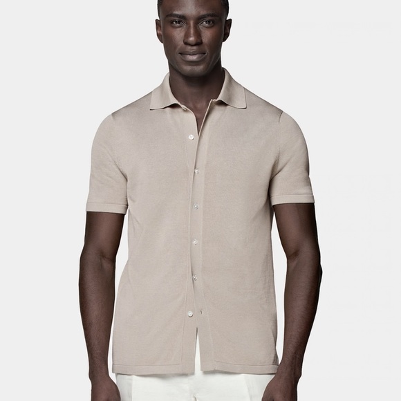 Suitsupply cotton silk Polo Cardigan